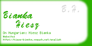 bianka hiesz business card